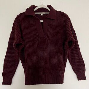 Madewell Waffle-Knit Henley Sweater
